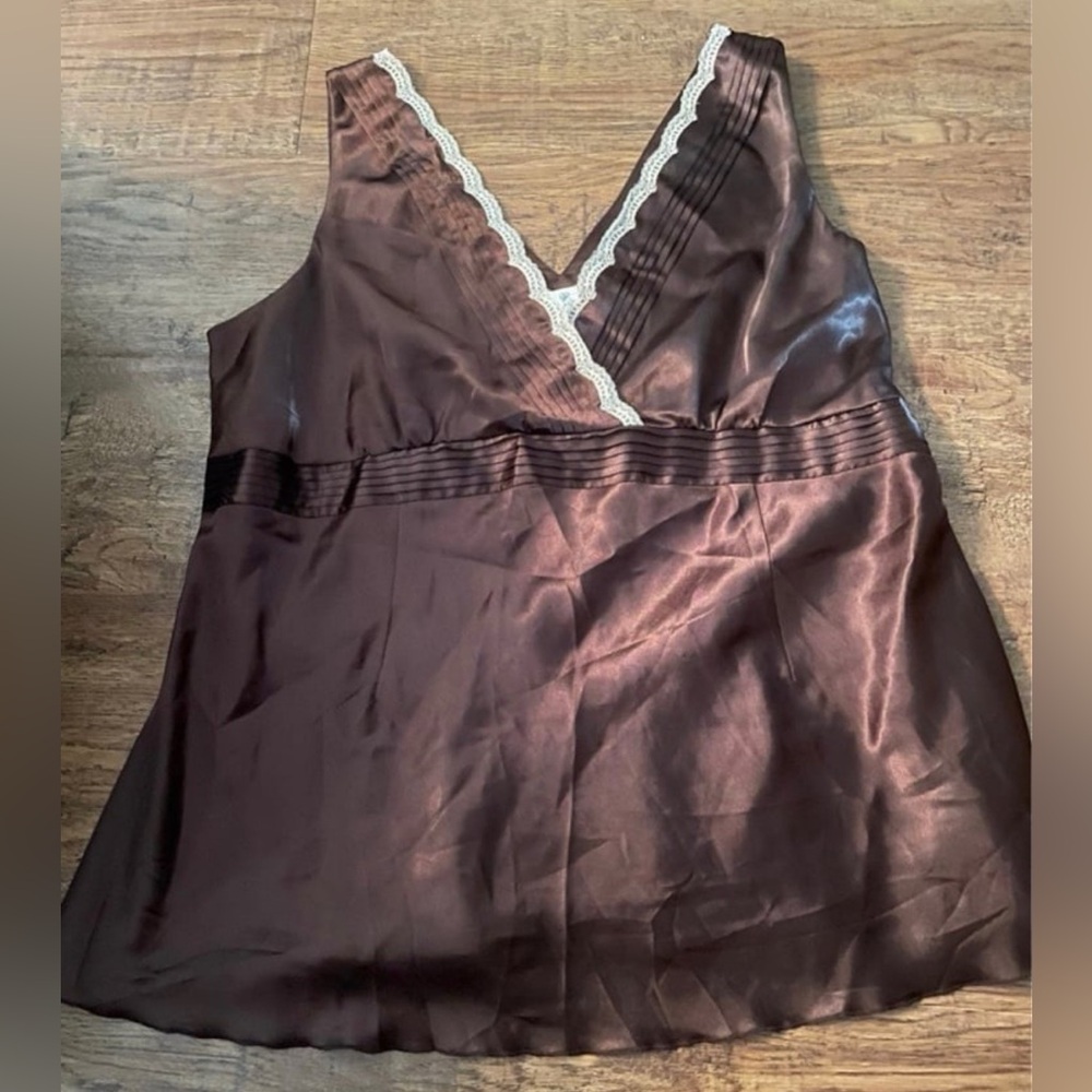 Tank top duo maternity top L brown & cream - Picture 1 of 6
